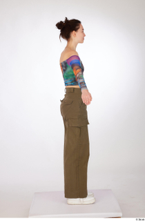 Sutton brown cargo wide leg pants casual dressed long sleeve…